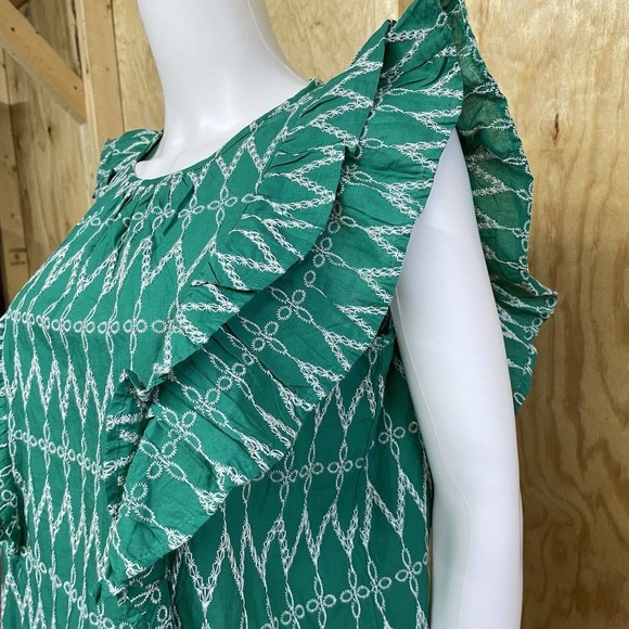 Universal Thread Green Ruffle Blouse - Picture 4 of 7